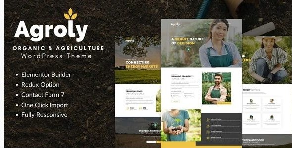 Agroly - Organic & Agriculture Food WordPress Theme