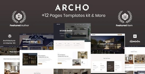 Archo - Architecture & Interior Elementor Template Kit
