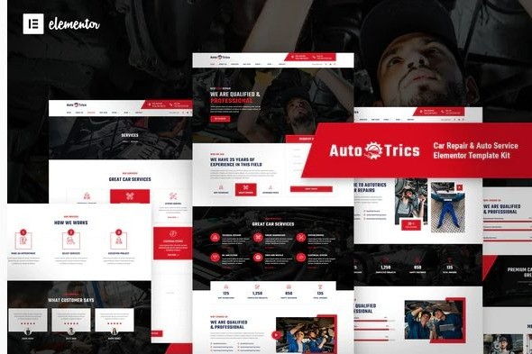 AutoTrics – Car Repair & Auto Service Elementor Template Kit