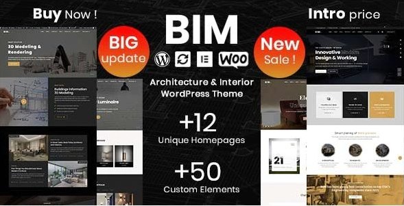 BIM - Architecture & Interior Design Elementor WordPress Theme