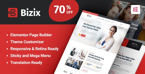 Bizix - Corporate and Business WordPress Theme - 1