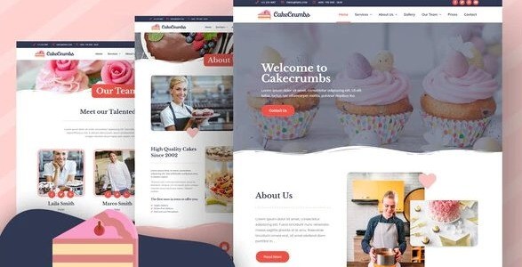 Cakecrumbs - Bakery Elementor Template kit