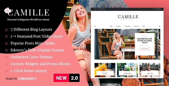 Camille - Personal & Magazine WordPress Theme