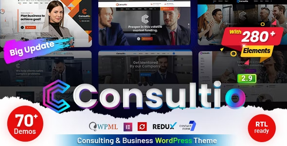 Consultio - Corporate Consulting WordPress Theme - 1