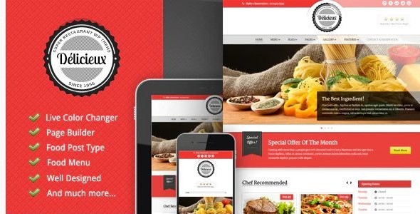 Delicieux - Restaurant Wordpress Theme