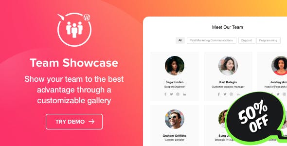 Elfsight Team Showcase - WordPress Team Showcase plugin