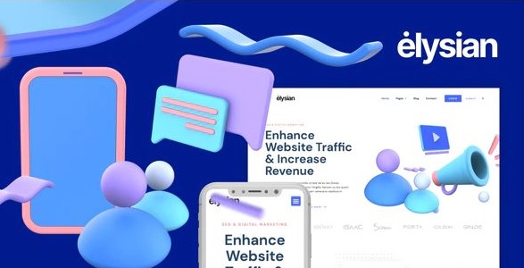 Elysian - 3D Style SEO Agency Elementor Template Kit