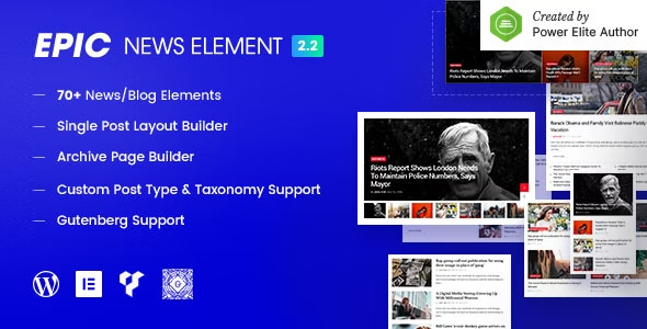 Epic News Elements - Add Ons for Elementor & WPBakery Page Builder