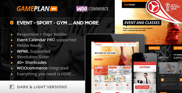 Gameplan - Event and Gym Fitness WordPress Theme