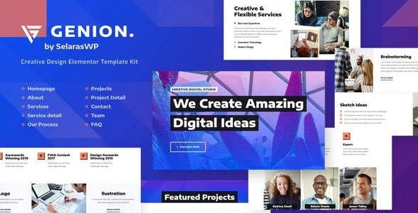Genion - Creative & Design Elementor Template Kit