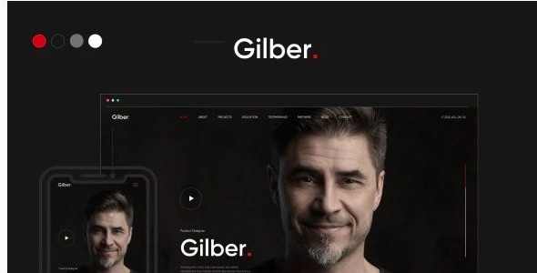 Gilber - Personal CV/Resume WordPress Theme