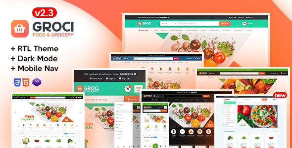 Groci - Organic Food and Grocery Market WordPress Theme