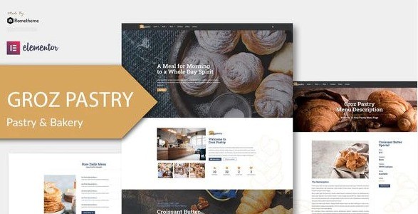 GrozPastry - Bakery Elementor Template Kit