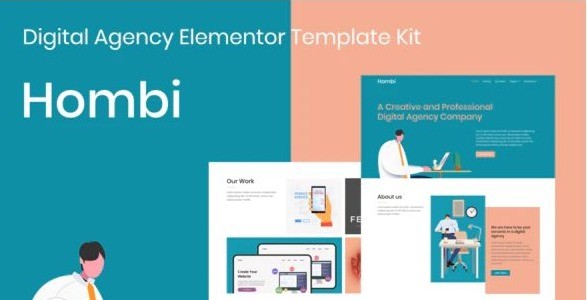 Hombi - Digital Agency Elementor Template Kit