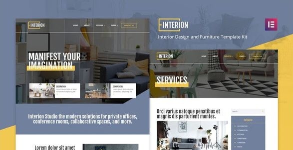 Interion - Interior Design Elementor Template Kit