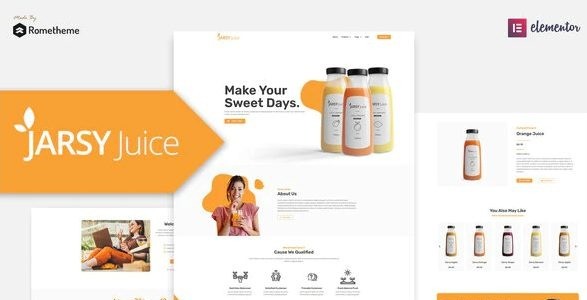 Jarsy Juice - Drink Brand Elementor Template Kit