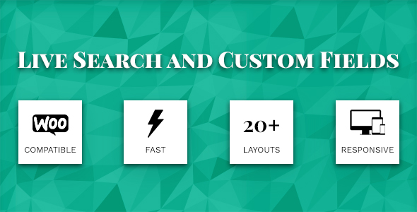 Live Search and Custom Fields - WordPress Filter, search & WooCommerce Product Filter - 1