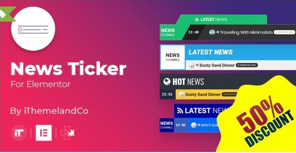 News Ticker For Elementor