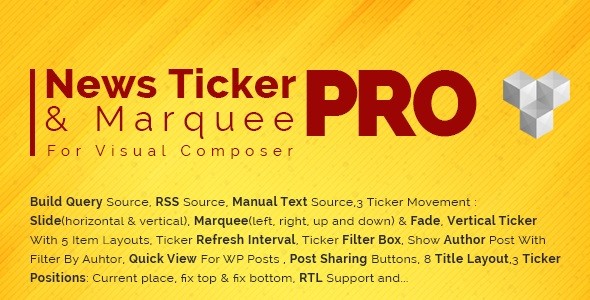 Pro News Ticker & Marquee for WPBakery Page Bilder