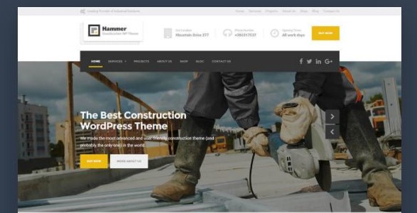 ProteusThemes Hammer – WordPress Theme for Construction and Building Business