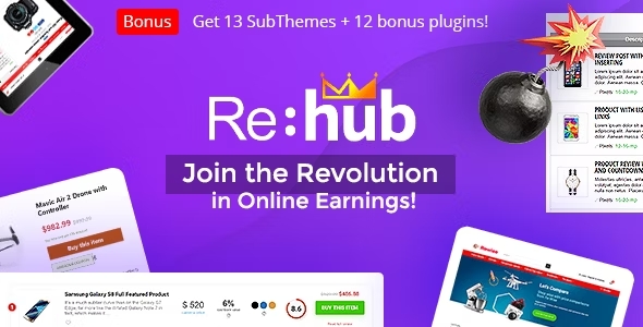 REHub - Price Comparison, Affiliate Marketing, Multi Vendor Store, Community Theme