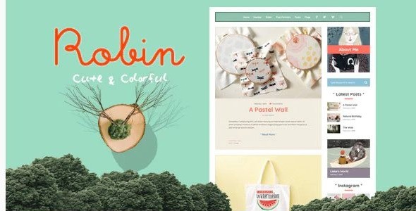 Robin - Cute & Colorful Blog Theme
