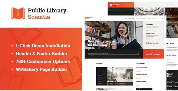 Scientia | Public Library & Book Store Education WordPress Theme