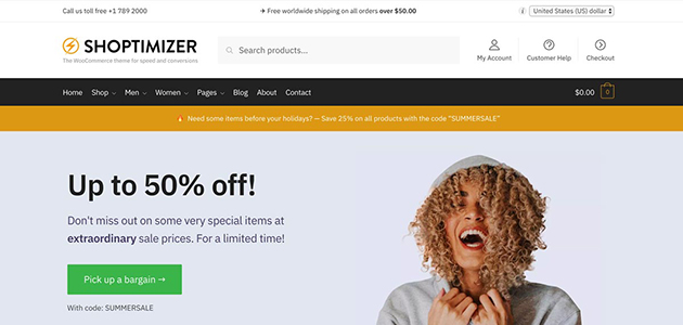 Shoptimizer - The Fastest WooCommerce Theme