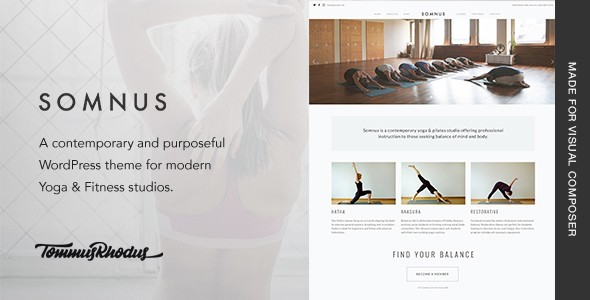 Somnus - Yoga & Fitness Studio WordPress Theme