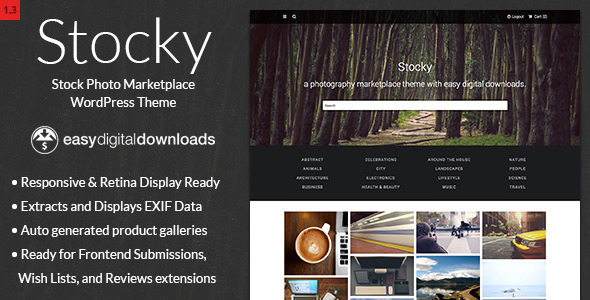 Stocky - A Stock Photography Marketplace Theme