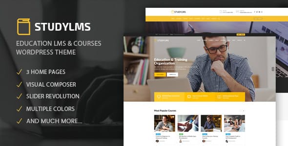 StudyLms - Education LMS & Courses WordPress Theme