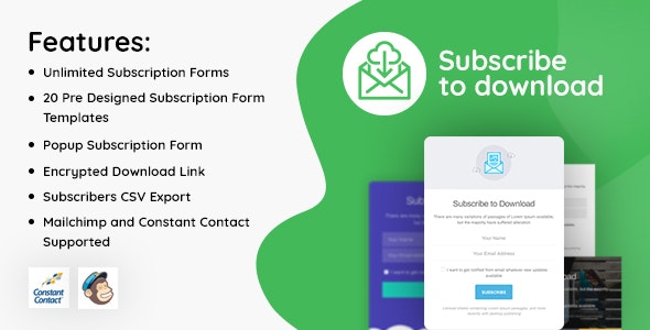 Subscribe to Download - An Advanced Subscription Plugin For WordPress