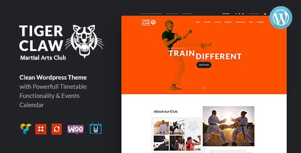 Tiger Claw | Martial Arts School and Fitness Center WordPress Theme