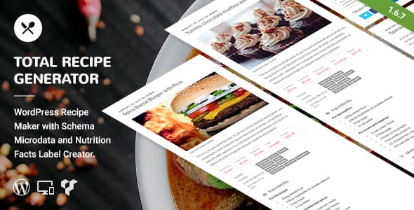 Total Recipe Generator - WordPress Recipe Maker with Schema and Nutrition Facts (Elementor addon)