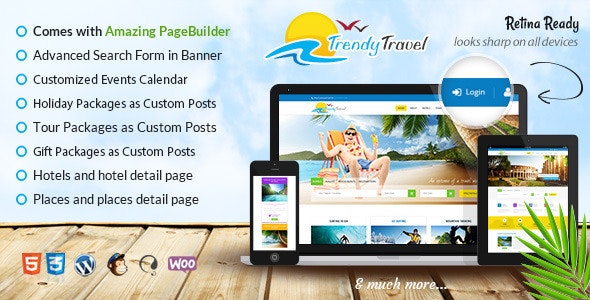 Trendy Travel - Tour Travel WordPress Agency Theme