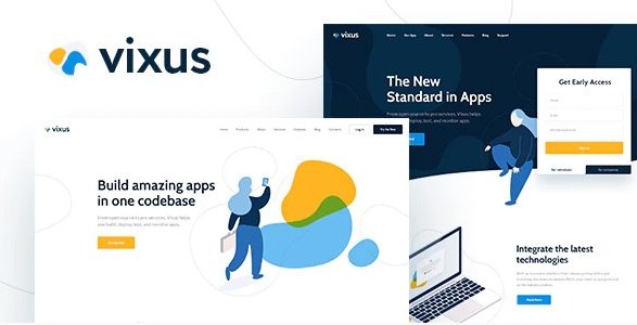 Vixus | Startup & Mobile App WordPress Landing Page Theme