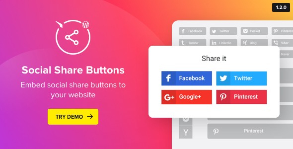 WordPress Share Buttons plugin - Social Media Buttons