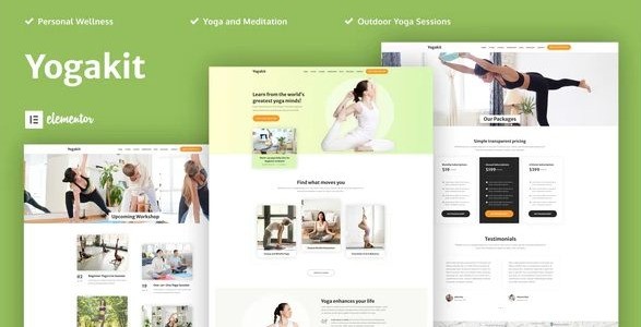 Yogakit - Yoga & Meditation Elementor Template Kit