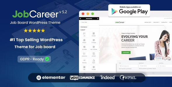 JobCareer Job Board Responsive WordPress Theme