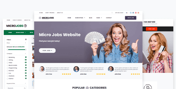 PremiumPress Micro Jobs Theme